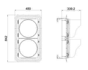 Feu de signalisation de sécurité routière à deux Sections de 300mm - Product Image 3