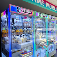 Naughty Dog Peluche de machine à grue transparente pour borne d'arcade avec lecteur de pièces/billets Garantie 1 an Anglais
