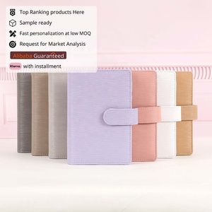 Yihe TK <span class=keywords><strong>FB</strong></span> Meilleure Vente Classeur A6 en Cuir Saffiano Façon Épi 10 Couleurs avec 6 Anneaux Argentés, Organiseur/Planificateur de Budget, Cadeau des Fêtes - Product Image 1
