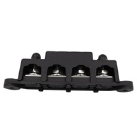 Barre omnibus 150A, bloc de distribution d'alimentation 4 voies, barre omnibus électrique en cuivre avec goujons M6 pour voiture électrique, camping-car, marine, solaire