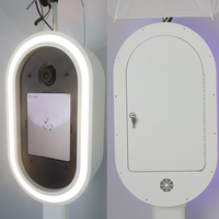 Photomaton portable haut de gamme pour iPad avec boîtier de transport, lumières LED RGB à changement de couleur, machine de photomaton pour mariages et fêtes