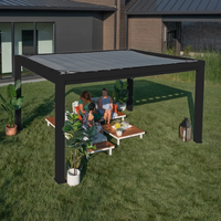 Tonnelles de cadre en aluminium résistant à la pergola en aluminium pour l'extérieur avec persiennes réglables pour le patio