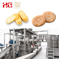 Chaîne de production entièrement automatique de galettes de riz et de snacks en acier inoxydable de marque HG, moulin à riz, machine à gâteaux de riz neige, capacité 100L, 380V/220V