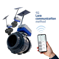 Vanne Électrique Solaire 4G WiFi Lora à Contrôle Intelligent Sans Fil pour Irrigation Agricole, Vanne à Boisseau Papillon