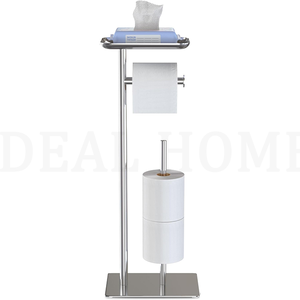 Offre Spéciale porte-<span class=keywords><strong>papier</strong></span> hygiénique sur pied en acier inoxydable <span class=keywords><strong>noir</strong></span> <span class=keywords><strong>mat</strong></span> pour salle de bain avec réserve de stockage 3 rouleaux de <span class=keywords><strong>papier</strong></span> <span class=keywords><strong>toilette</strong></span> - Product Image 5