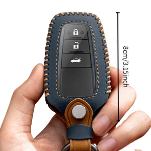 Funda de Cuero Genuino para Llave de Coche Toyota Camry RAV4 Highlander Avalon 2024 Corolla GT86 Altis Land Cruiser Hilux - Product Image 4