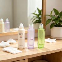 Flacons de parfum élégants en verre, emballages cosmétiques, flacons cosmétiques de luxe vides avec boîtier et bille en acier, flacons de parfum en verre