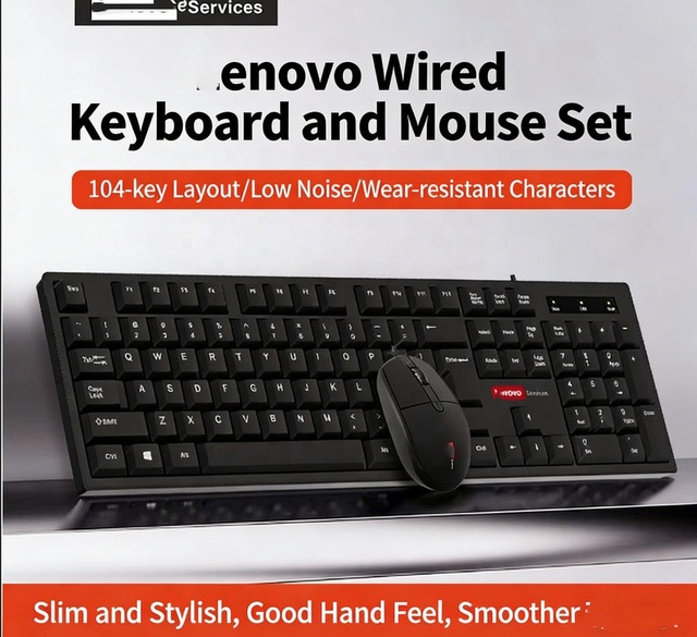 KM280 USB Wired Keyboard Mouse Combo Full 104 Keys Ergonomic 1000DPI DC5V Plug and Play Desktop Laptop Home Keyboard Mouse Kits