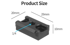 Adaptador de tornillo de 1/4 pulgadas, Puerto extensible para Dji <span class=keywords><strong>Ronin</strong></span> <span class=keywords><strong>S</strong></span>, reemplazo de montaje M4 a cámara, placa de montaje de Monitor de vídeo para brazo mágico de Monitor - Product Image 4