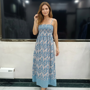 Floral Print Spaghetti Strap Mini <b>Dress</b> Empire Waist Asymmetrical Casual Summer Woven Cotton Bamboo Fiber Chinese Tailored - Product Image 4