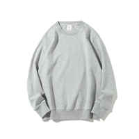 Sweat-shirt unisexe en coton surdimensionné à col rond, 300 g/m², pull vierge pour logo – Vente chaude