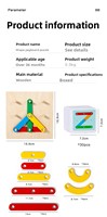 Juego de Construcción Personalizado de Madera, Juguete Educativo de Apilamiento, Tablero de Actividades de Clasificación de Formas, Colores y Patrones, Juego de Clasificación para Niños Pequeños