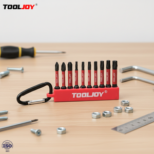 TOOLJOY 10pcs Portable Impact <b>Screwdriver</b> <b>Bit</b> <b>Set</b> Keychain Carabiner Industrial Steel Torsion <b>Bits</b> <b>Set</b> for Belt Clip PH2 Impact - Product Image 4