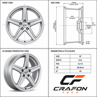 Jantes en alliage forgé CF 18 19 20 21 pouces 5x114.3 PCD compatibles avec Ford Mustang GT Shelby GT500 S550 ODM