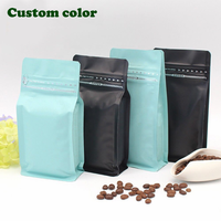 Sacs à gousset latéraux personnalisés thermoscellés fermeture à glissière feuille fermeture à glissière fond plat pochette alimentaire pochette d'emballage en plastique pour sac de café