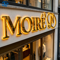Enseigne publicitaire personnalisée avec logo, enseigne noire pour pharmacie, bureau, magasin, enseigne extérieure pour devanture de magasin, enseigne lumineuse 3D LED, enseigne de bâtiment en acier inoxydable