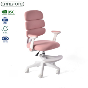 Silla de Estudio Ergonómica Infantil CARLFORD 2026, Color Rosa Moderno, con Reposapiés de Malla, <span class=keywords><strong>Altura</strong></span> Ajustable, para Hogar, Oficina y Taller - Product Image 1