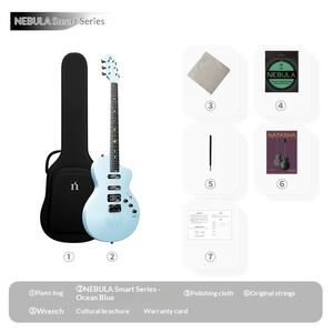 Guitarra Eléctrica Inteligente Natasha Nebula de 6 Cuerdas con Efectos de Sonido Integrados, Acabado Mate de Fibra de Carbono, Modelo para Principiantes, 22 Trastes Activos - Product Image 6
