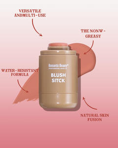 Stick de blush double usage et poudre de blush, fini mat, longue tenue, 6 couleurs pour le visage, éclaircit le teint - Product Image 5