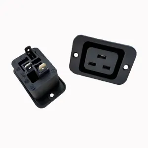 iec connector nut to panel inlet 3 pins ac power socket