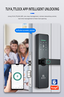 Kunci Pintu Pintar Biometrik Sidik Jari, Kode, Kartu, dan Kontrol Akses via Aplikasi Tuya TT Harga Terjangkau untuk Pintu Kayu dengan Penyimpanan Cloud