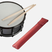 Lightweight PU Leather Drumstick Bag Travel Protective Pouch Drumstick Sleeve Percussion Instrument Accessory