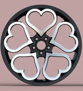 T6061 I love you 5/4x100/112/114.3/120 5 spokes 18" 19" 20" 21" 22" 23" 24" inch forged alloy hearts wheels rims