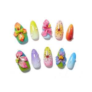 <span class=keywords><strong>Faux</strong></span> <span class=keywords><strong>Ongles</strong></span> Carrés Roses Chic de Luxe à Presser Courts en Plastique ABS 10 Pièces Peints à la Main Effet <span class=keywords><strong>Gel</strong></span> Personnalisés Couverture Complète - Product Image 4