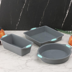 Ensemble de moules en silicone 9 pièces antiadhésifs pour four, comprenant des moules à gâteau, des moules à muffins et des moules à pain - Product Image 3