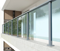 Balustrade en verre moderne en acier inoxydable 304 pour escalier extérieur avec garantie à vie et installation facile pour balcon