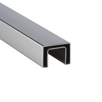 Tube carré en acier inoxydable moderne HIMOWAY avec fixation pour rail supérieur, idéal pour les applications extérieures d'escaliers et de balcons