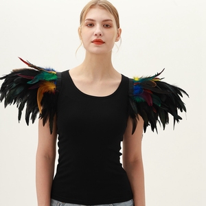 महिलाओं के बर्लस्क नृत्य पोशाक के लिए सुरुचिपूर्ण पंख कंधे लपेटें कार्निवल कैबरे प्रदर्शन-आरामदायक अनुकूलित रंग - Product Image 4