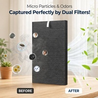 Filtre HEPA H12 99,5% PM2.5 pour l'élimination des allergènes et des odeurs, compatible avec Sharp KC-40P1 KC-A40 KC-B40, feuille de remplacement 370x230x40mm