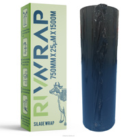 Film plastique d'emballage pour ensilage de paille, haute qualité, résistant aux perforations, 75cm*1500m*25mic