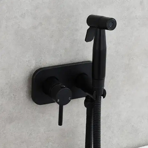 Brass Wall <strong>Hanging</strong> Hot and Cold Mixer Concealed Gun <strong>Kits</strong> Toilet Bathroom Handheld Bidet <strong>Sprayer</strong> Set - Product Image 5