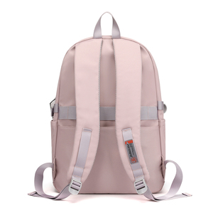 Sac à dos de voyage décontracté grande capacité et léger pour filles, sac d'école en nylon imperméable avec fermeture éclair, tendance pour le collège - Product Image 5