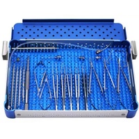 Juego de Instrumentos de Microcirugía para Cataratas de Acero Inoxidable de 21 Piezas con Caja de Esterilización, Venta Caliente de Fábrica con Certificación CE