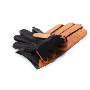 Gants en cuir véritable pour hommes, à doigts entiers, pour la conduite, la moto, les voyages, les activités de plein air, gants légers très vendus - Product Image 4