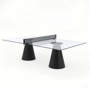 Mesa de <span class=keywords><strong>Ping</strong></span> Pong de Vidrio Templado Moderna para Exteriores, Precio al por Mayor, Mesa de Tenis de Mesa de Cristal de Alta Calidad para Uso Doméstico y Comercial - Product Image 6