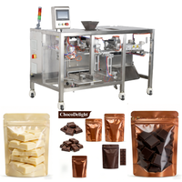 Machine d'emballage automatique multifonctionnelle adaptée au chocolat et aux céréales, avec fonctionnalité de sachet refermable à fermeture éclair