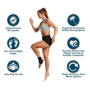 Attelle orthopédique respirante réglable pour <span class=keywords><strong>genou</strong></span> et cheville avec logo personnalisé, idéale pour la fasciite plantaire, la <span class=keywords><strong>tendinite</strong></span> et les entorses - Product Image 4