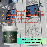 Peinture acrylique à texture pierre réaliste effet eau dans le sable, revêtement liquide durable et résistant aux intempéries pour murs extérieurs, effet pierre naturelle, application au pinceau