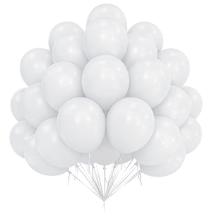 Vente en gros de ballons personnalisés pour enfants, grande quantité, 50 ballons blancs en latex de 12 pouces pour fêtes prénatales - Product Image 1