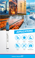 Endress+Hauser Meter pH Digital Anti-korosi Stabilitas Tinggi CPS11 CPS11-1BA2GSA Elektroda Kaca PPS Probe Plastik OEM Air