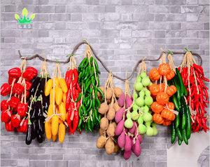 Décoration <span class=keywords><strong>de</strong></span> la maison légumes artificiels fleurs PE matériel pomme <span class=keywords><strong>de</strong></span> terre ail concombre tomates <span class=keywords><strong>mousse</strong></span> fruits tenture murale pour noël - Product Image 6