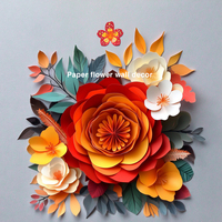 Fleurs volantes faites à la main peinture 3D ecosse artisanat chinois meubles décoration murale décoration de la maison calendrier papier décorations de fête