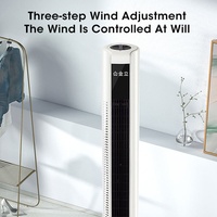 Ventilateur de tour silencieux intelligent, ventilateur sans pales à LED, tour de refroidissement, ventilateur de tour sur pied avec télécommande pour l'été