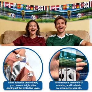 Guirnalda de Banderas de Estados Unidos, Canadá y México con Borlas para Decoración de Ambiente en Bares y Restaurantes, Decoración de Fútbol, Bandera Nacional, Jugador Estrella - Product Image 4