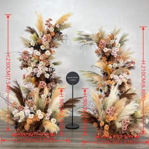 Customized Wholesale New Design Burgundy flower <b>arch</b> kit Artificial Silk Wedding Flower <b>Arch</b> <b>Decoration</b> - Product Image 2