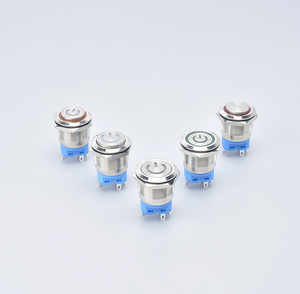 Mini 16 Mét 19 Mét 22 Mét Phẳng Led Kim Loại Đẩy Nút Nhỏ Thiết Bị Chuyển Mạch Vít Chân Momentary Waterproof 12V Thép Không Gỉ Thiết Bị Chuyển Mạch - Product Image 5